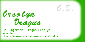 orsolya dragus business card